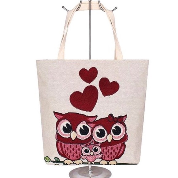 Handbags - GIFT IDEA adorable OWL tote bag